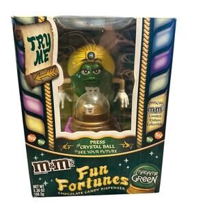 M&M'S Candy Dispenser Fun Fortunes, Madame Green Fortune Teller Mars, New In Box